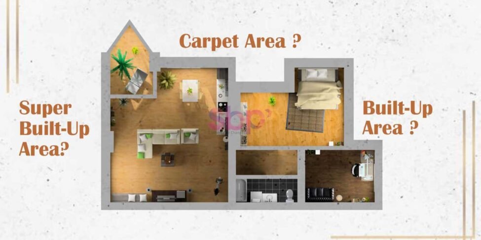 difference between carpet area and built-up area